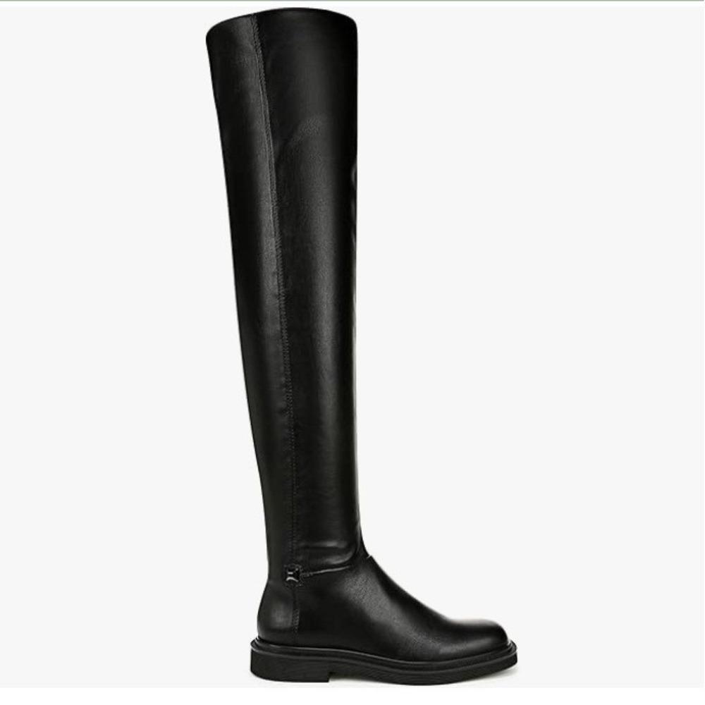 Franco Sarto Kelly Black Over The‎ Knee Flat Heel Boots Size 6 Sophisticated NEW